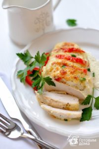Куриная грудка в сметанном соусе - пошаговый рецепт с фото