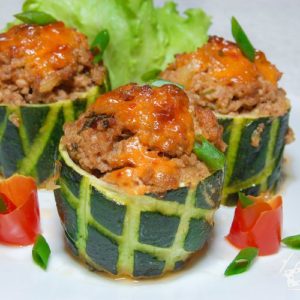 Кабачки (цуккини) фаршированные "Бочонки" - пошаговый рецепт с фото