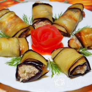 Рулетики из баклажанов по-грузински - пошаговый рецепт с фото