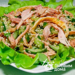 Салат-коктейль из курицы с огурцами - пошаговый рецепт с фото